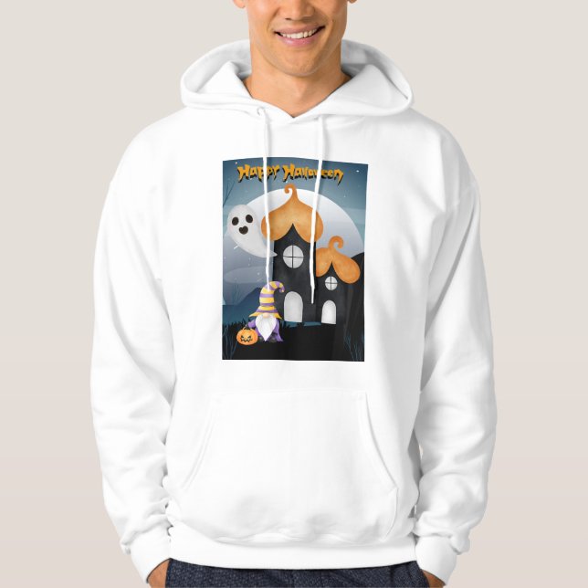  happy halloween hunted house with gosh hoodie (Front)