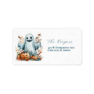 Happy Halloween I Ghost Return Address Label