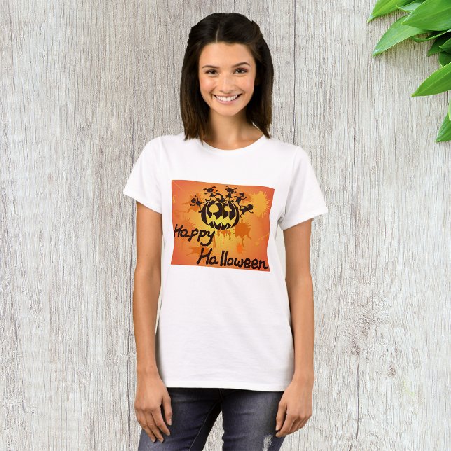 Happy Halloween Illustration T-Shirt (Creator Uploaded)