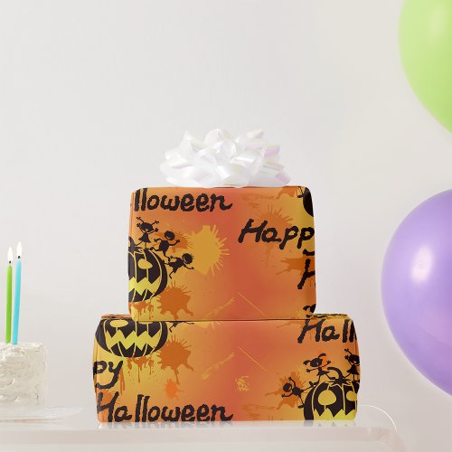Happy Halloween Illustration Wrapping Paper