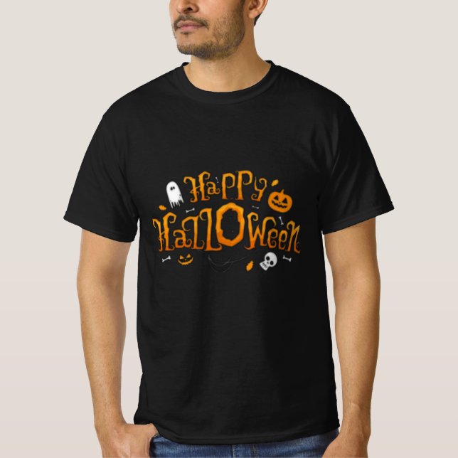 Happy Halloween images T-shirt trendy and cute (Front)