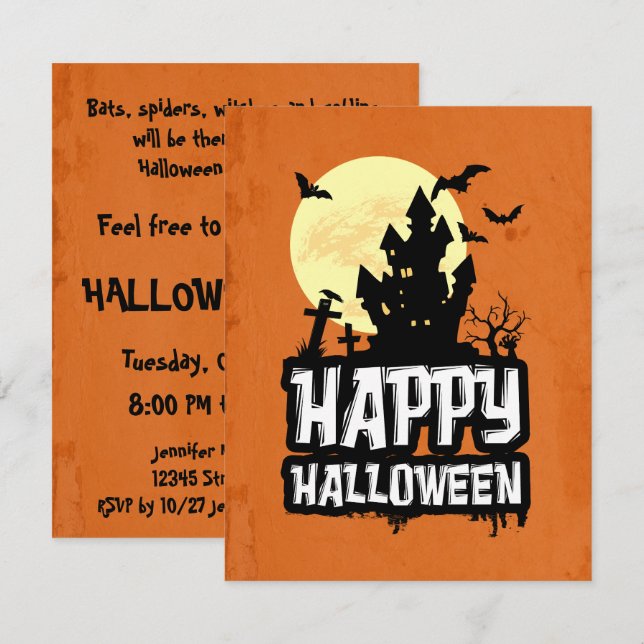 Happy Halloween Invitation (Front/Back)