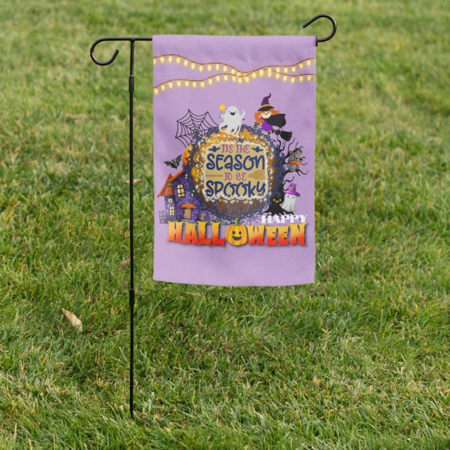 Happy Halloween It's Spooky Season Celebration Garden Flag (In SItu)