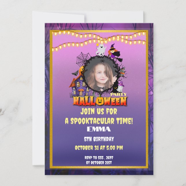 Happy Halloween It's Spooky Season Celebration Invitation (Front)