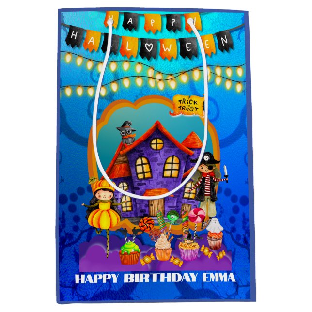 Happy Halloween It's Spooky Season Celebration Medium Gift Bag (Front)