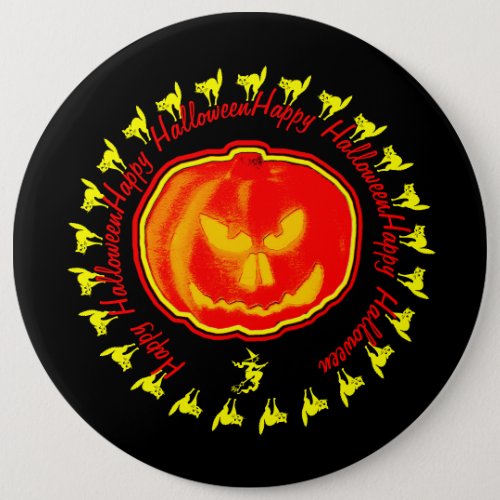 Happy Halloween Jack _ O _ Lantern 2 Pinback Button