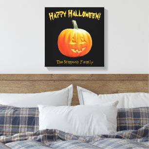 Happy Halloween Jack o Lantern Canvas