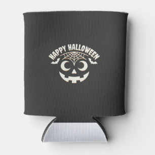 Happy Halloween Jack-O-Lantern Face Design_1 Can Cooler