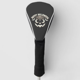 Happy Halloween Jack-O-Lantern Face Design_1 Golf Head Cover