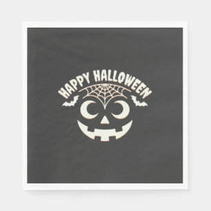 Happy Halloween Jack-O-Lantern Face Design_1 Napkins