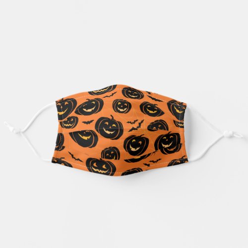 Happy Halloween  Jack O Lantern Faces Adult Cloth Face Mask