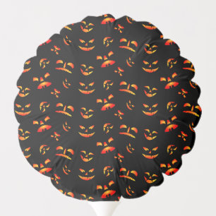 Happy Halloween Jack-O-Lantern Glowing Faces Balloon