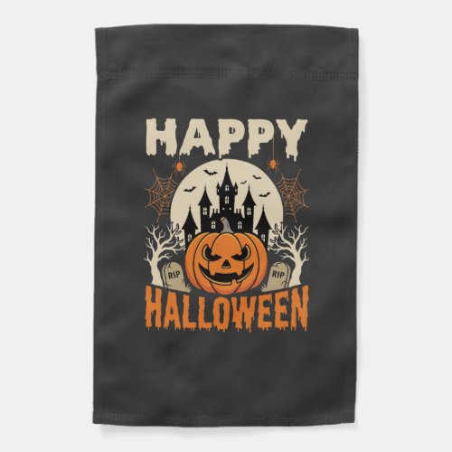Happy Halloween Jack O Lantern Haunted Castle Garden Flag