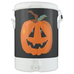 Happy Halloween Jack O Lantern Illustrative Art Beverage Cooler