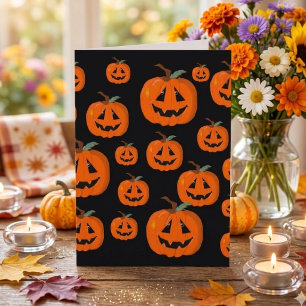 Happy Halloween Jack O Lantern Illustrative Art Card