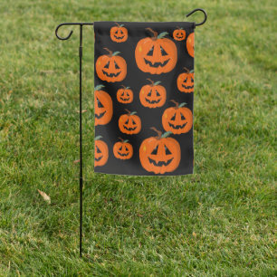 Happy Halloween Jack O Lantern Illustrative Art Garden Flag
