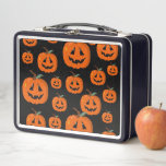 Happy Halloween Jack O Lantern Illustrative Art Metal Lunch Box