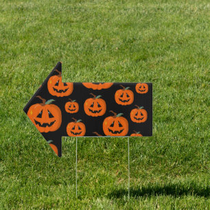 Happy Halloween Jack O Lantern Illustrative Art Sign