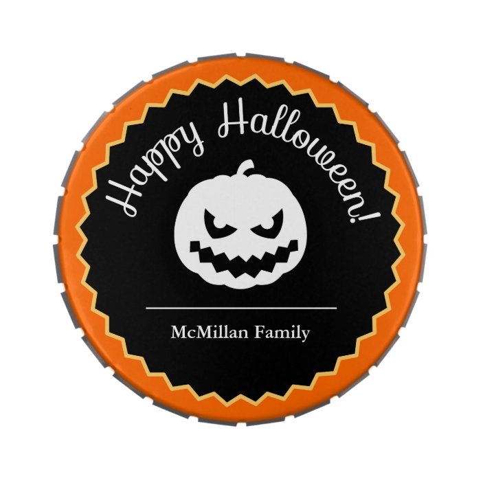 Happy Halloween Jack O' Lantern Jelly Belly Tin