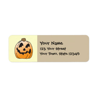 Happy Halloween Jack-O-Lantern Label