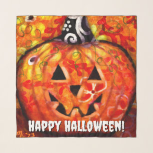 Happy Halloween Jack-O-Lantern Personalized Scarf