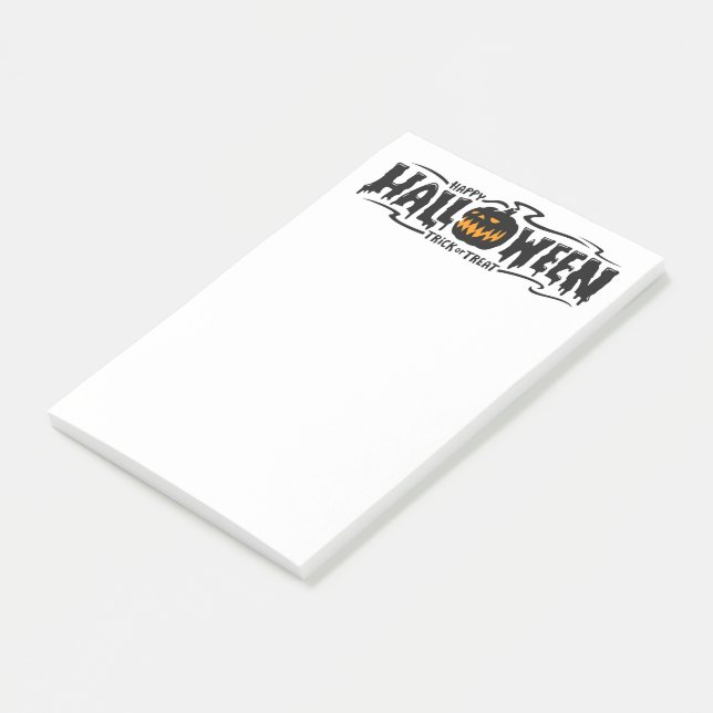 Happy Halloween Jack-O-Lantern Post-it Notes (Angled)