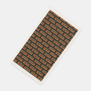 Happy Halloween Jack O Lantern Pumpkin Pattern Paper Guest Towels