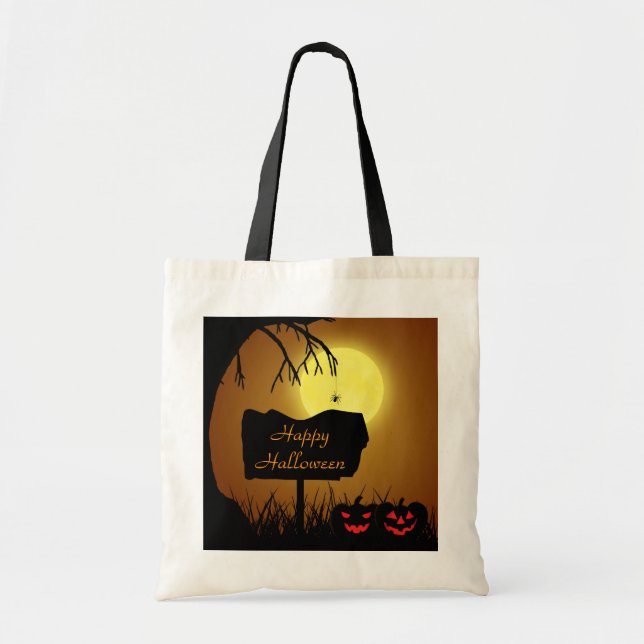 Happy Halloween Jack O Lantern Pumpkins - Tote Bag (Front)