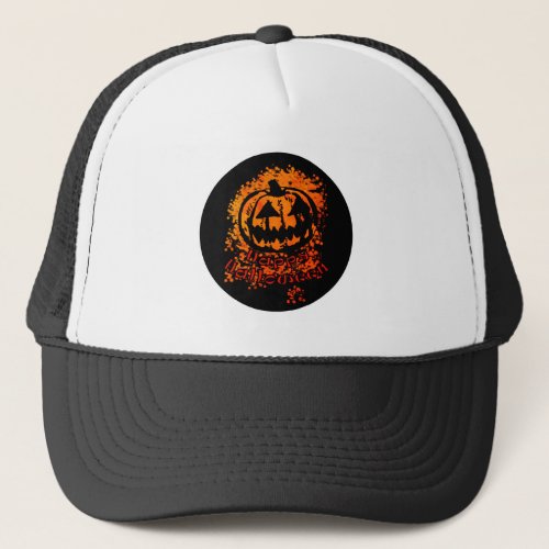 Happy Halloween Jack O Lantern  Trucker Hat