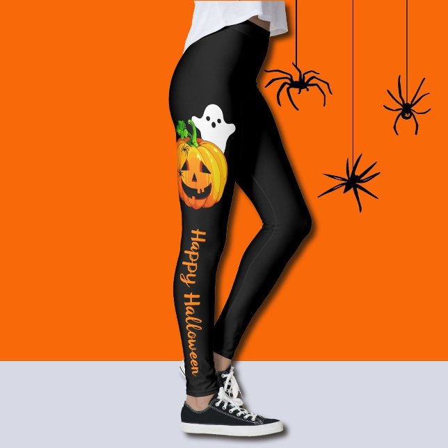 Happy Halloween Jack O Lanterns Pumpkins Party Leggings (Creator Uploaded)