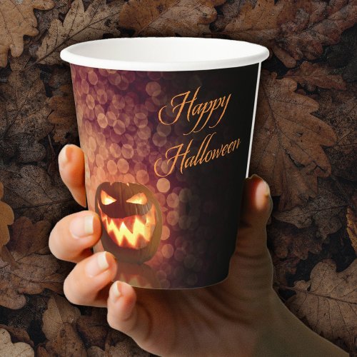 Happy Halloween Jack OLantern Party Paper Cups