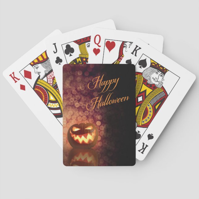 Happy Halloween Jack O'Lantern Party  Poker Cards (Back)