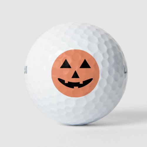 Happy Halloween Jack OLantern Pumpkin Golf Balls