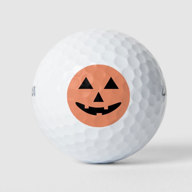 Happy Halloween Jack O'Lantern Pumpkin Golf Balls (Front)