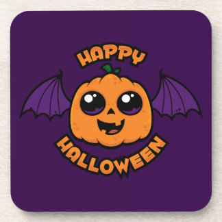 Happy Halloween Kawaii Pumpkin Spooky Cuteness Beverage Coaster