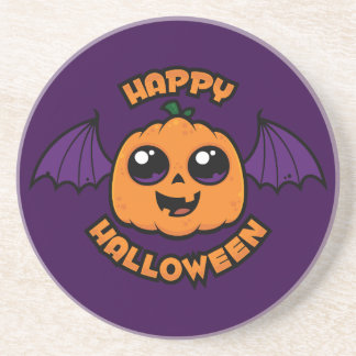 Happy Halloween Kawaii Pumpkin Spooky Cuteness Coaster