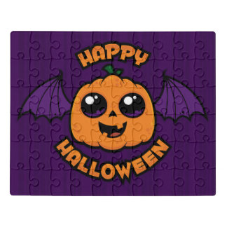 Happy Halloween Kawaii Pumpkin Spooky Cuteness Jigsaw Puzzle