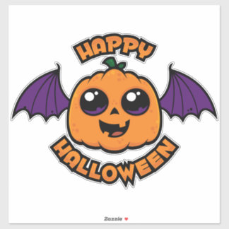 Happy Halloween Kawaii Pumpkin Spooky Cuteness Sticker