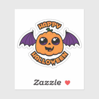 Happy Halloween Kawaii Pumpkin Spooky Cuteness Sticker