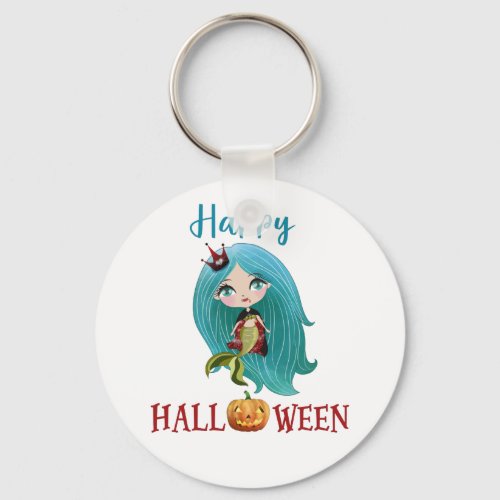 Happy Halloween keychain Creepy Mermaid keychain