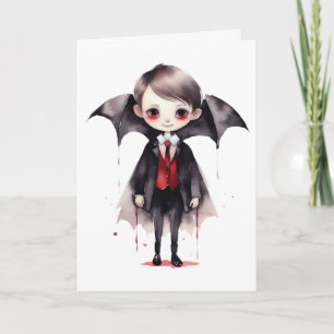 Happy Halloween Kid Vampire Greeting Card