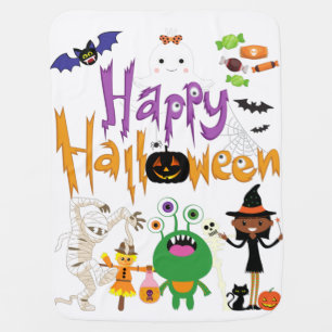 Happy Halloween Kids Cute and Spooky Baby Blanket