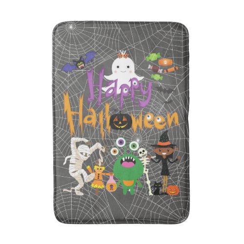 Happy Halloween Kids Cute and Spooky  Bath Mat