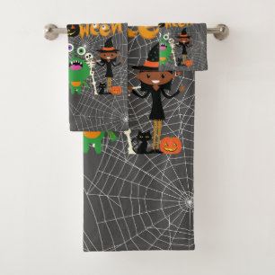 Happy Halloween Kids Cute and Spooky Bath Towel Set
