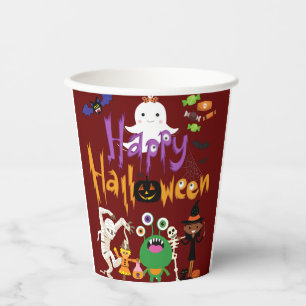 Happy Halloween Kids Cute and Spooky Paper Cups