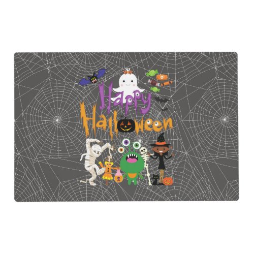 Happy Halloween Kids Cute and Spooky   Placemat