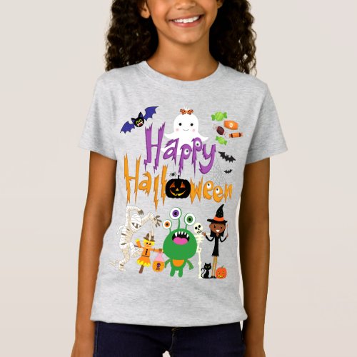 Happy Halloween Kids Cute and Spooky    T_Shirt