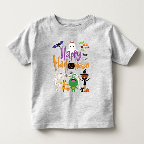 Happy Halloween Kids Cute and Spooky    Toddler T_shirt