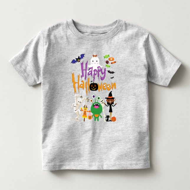 Happy Halloween Kids Cute and Spooky    Toddler T-shirt (Front)