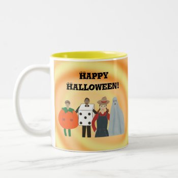Happy Halloween Kids In Costumes  Mugs by Cherylsart at Zazzle